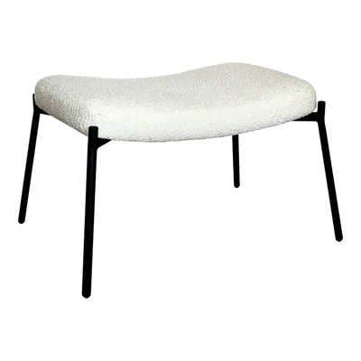Produktbild von House Nordic Fußhocker GLASGOW Weiss Bouclé