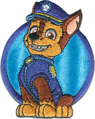 Obrázek produktu pro Paw Patrol © Chase 1 - záplata, nažehlovací záplata, nášivka, nášivky, k nažehlení, velikost: 7 x 6 cm