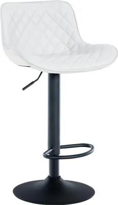 Produktbild von CLP Barhocker Minosa 360 drehbar mit Fußstütze weiß Material Kunstleder