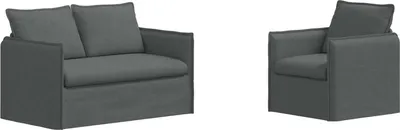 Immagine prodotto di vidaXL Divano 2 posti Grigio scuro