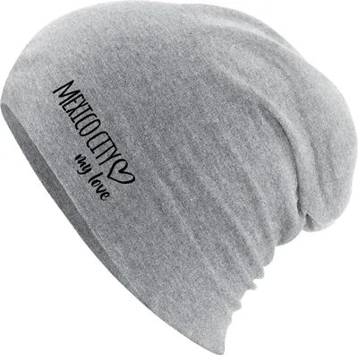 Produktbild von Huuraa Beanie Mexico City my love Heather Grey One Size Baumwolle und Elasthan Mütze Geschenkidee