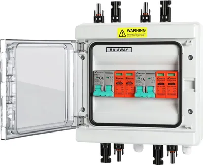 Produktbild von Faziango Solar Anschlusskasten Überspannungsschutz PV DC 2-Strings 1000V IP65 mit Blitzschutz Leitungsschutzschalter Spannungsschutz für Photovoltaik