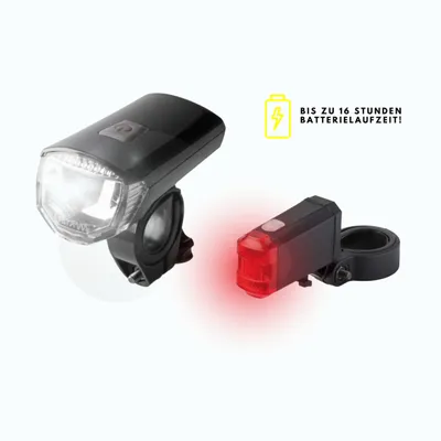 Produktbild von Sada osvetlenia StVZO bicykel LED lampa sada LED StVZO svetlo na bicykli bicykel dobíjateľná batéria lampa sada USB dobíjateľná batéria