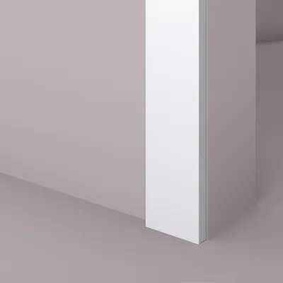 Immagine prodotto di Modanature per porte NMC WD2-2200 WALLSTYL Noel Marquet Modanatura per pavimenti Modanatura decorativa per pareti Striscia di rivestimento moderna bianca 2,2 m