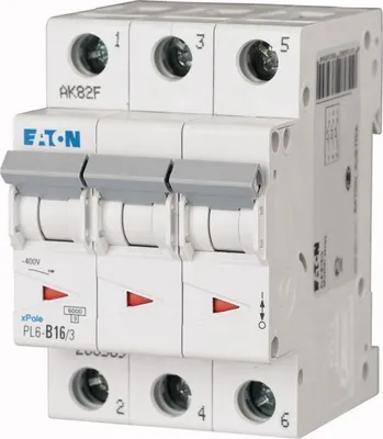 Produktbild von PL6-B16/3 Leitungsschutzschalter 6kA B16A 3P 286589 EATON