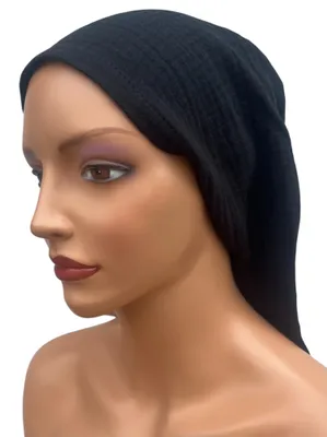 Immagine prodotto di Turban in mussola nera "Aga" del marchio Eva Design, per donna