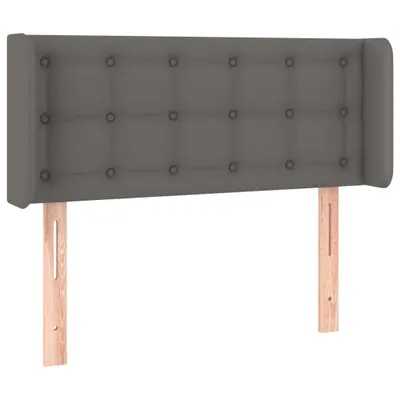 Produktbild von vidaXL Kopfteil mit Ohren Grau 103x16x78/88 cm Kunstleder