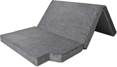 Imagen del producto de Colchón adicional premium para VW T5/T6 California Beach | Colchón plegable de 200x115x10 cm, color gris oscuro | Colchón plegable para autocaravana, camping y panel multiflex