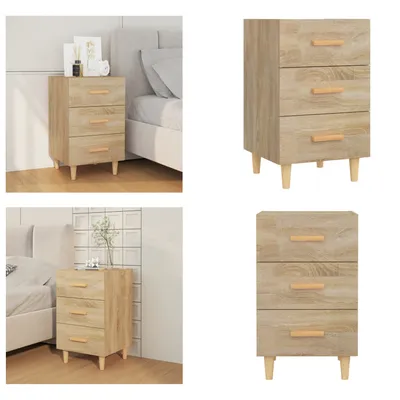 Produktbild von vidaXL Nachttisch Sonoma Eiche 40x40x66 cm Holzwerkstoff - Nachttisch - Nachttische - Schrank - Nachtschrank