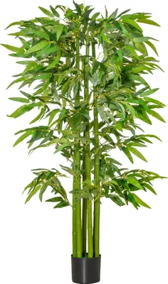 Image de Bambou artificiel, 975 feuilles, pour l'extérieur, vert, Ø 17X160 cm