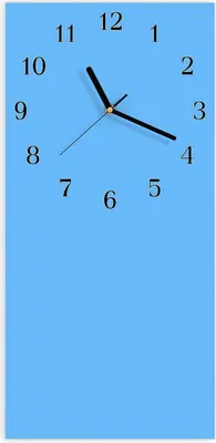 Produktbild von Wanduhr aus Glas mit Motiv Himmelblauer Hintergrund- 30 x 60 cm - inkl. Aufhängesystem