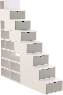 Immagine prodotto di Scaffale a gradini 200 cm - Bianco/Moka