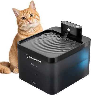 Productafbeelding van Kattenfontein - draadloze drinkfontein voor katten - 2,2 l - met sensor - oplaadbaar - stil