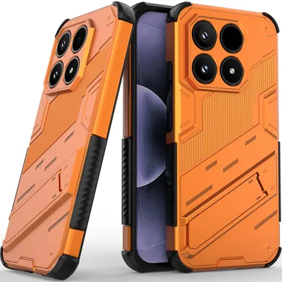 Produktbild von Armor Hülle für Xiaomi 17 Hybrid PC TPU Bumper Stoßfestes Schutzhülle mit Standfunktion Orange