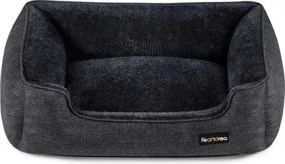 Productafbeelding van Berkatmarkt - Hondenmand, Afneembare Hoes, 70 X 55 X 21 Cm, Donkergrijs