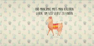 Produktbild von Mr. & Mrs. Panda Frotteehandtuch Alpaka Stolz - Kaktus Grün - Geschenk, handtuch baumwolle, Baumwollhandtuch, frottierhandtuch, kleines, Flauschtuch
