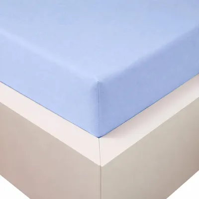 Produktbild von Traumschloss Premium Plus Edel-Jersey Spannbettlaken 140-160 x 200-220 cm mittelblau 260g/m², 47,5% Mako Baumwolle, 47,5% Lyocell, 5% Elasthan