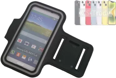 Produktbild von Kompatibel mit Apple iPhone 15 Plus Neopren Jogging Armband Sportarmband Oberarmband schwarz kompatibel mit Apple iPhone 15 Plus mit Reflektor