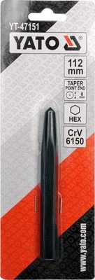 Produktbild von Yato YT-47151, Durchschlag, Chrom-Vanadium-Stahl, Hexagonal, Schwarz, 112 mm, 8 mm