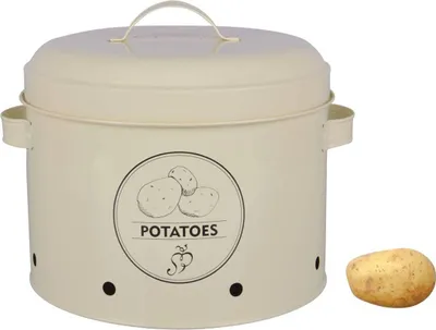 Zdjęcie produktu dla Esschert Design | Vintage Pojemniki na ziemniaki - Pojemniki do przechowywania - Kremowy - Z wentylacją - Rozwiązanie do przechowywania świeżych produktów w kuchni