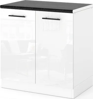 Zdjęcie produktu dla Szafka Kuchenna Stojąca Z Blatem Modułowa 80Cm Spremium Biały Połysk