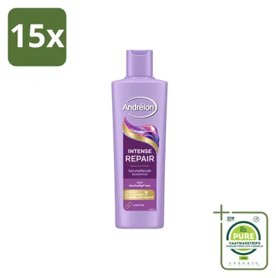 Productafbeelding van 15 x Andrélon Intense Repair Shampoo - 250 ml - Grote verpakking - 15 stuks