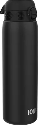 Obrázek produktu pro Ion8 Láhev na vodu černá z nerezové oceli 1L 1200ml Outdoorová láhev na pití