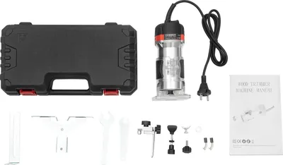 Produktbild von Elektrischer Hobel - Handhobel - 800 W Motor - Hobeltiefe 2 cm - Mit Kantentrimmer - Für Holzarbeiten