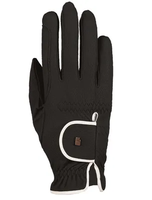 Produktbild von Roeckl LONA schwarz/weiß Ladies Reithandschuhe, Roe17_Gr.:6.5
