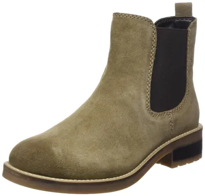 Image de Bottines Chelsea pour femmes s.Oliver, en daim, avec talon bloc, couleur vert (pistache), taille 41 EU