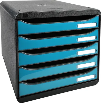Image de Exacompta Module de classement Big Box Plus 5 tiroirs Turquoise 3097282D