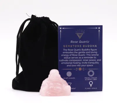 Produktbild von Gema Buda Pequeño – Rosenquarz, 35x40x23 mm