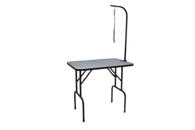 Produktbild von Trimmtisch mit Einzel-Trimmarm - Extra hoch - 91x61x80 cm - Mit Trimmschlaufe - Für Hunde und Welpen - Hundepflege - Zusammenklappbar - Bis 40kg
