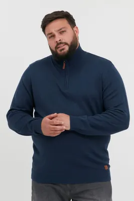 Produktbild von BLEND BHRobin BT Robin Strickpullover Herren Big & Tall Feinstrickpullover Pullover Große Größen bis 6xl mit Stehkragen und Reißverschluss