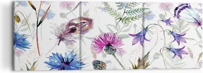 Produktbild von Bild auf Leinwand - Leinwandbild - Blume Wiese Natur - 120x40cm - Wand Bild - Wanddeko - Wandbilder - Leinwanddruck - Bilder - Kunstdruck - Wanddekoration - Leinwand bilder - Wandkunst - CA120x40-3838