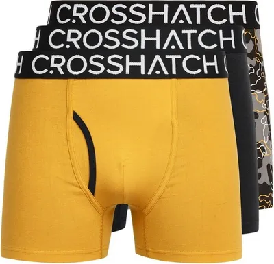 Produktbild von Crosshatch - "Lynol" Boxershorts für Herren (3er-Pack) BG864 (M) (Gelb)