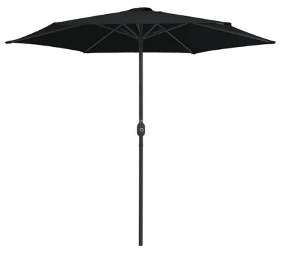 Obrázek produktu pro vidaXL Slunečník s hliníkovou tyčí 270x246 cm černý