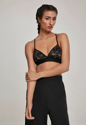 Zdjęcie produktu dla Urban Classics Ladies - Triangle Laces BRA czarny - XS