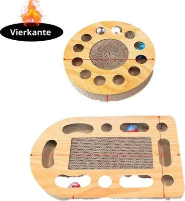 Productafbeelding van Nivard Kattenspeelgoed - Voor Katten - Cat Toy - Kattenspeeltjes - Krabboard - Met Balletje