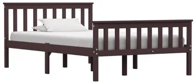 Obrázok produktu pre vidaXL Posteľ z masívu Tmavo hnedá borovica 120x200 cm