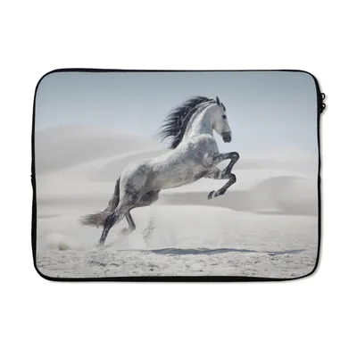 Produktbild von MuchoWow® Laptop Hülle 13 Zoll Pferd - Tiere - Sand - Natur Laptoptasche - Laptophülle - Sleeve - Rundumschutz