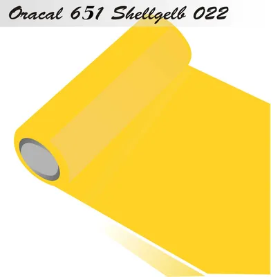 Produktbild von Oracal 651 - Orafol glänzend - glanz - für Küchenschränke und Dekoration Folie 10m (Laufmeter) - 100 cm Folienhöhe - 22-shellgelb + GRATIS ein Schmetterlingsset W400 von Indigos UG