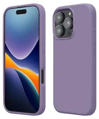 Produktbild von kwmobile Handyhülle für iPhone 16 Pro Hülle, für iPhone 16 Pro Case - Hülle Silikon - kabelloses Laden - Veilchen Lila