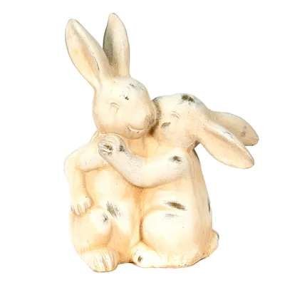 Zdjęcie produktu dla Clayre & Eef Figurka Królik 20x10x25 cm Beżowa Ceramika