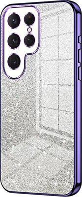 Produktbild von Glitzer Hülle für Samsung Galaxy S25 Ultra - Phonesta Crystal Sparkle Silikon Back Cover - Lila