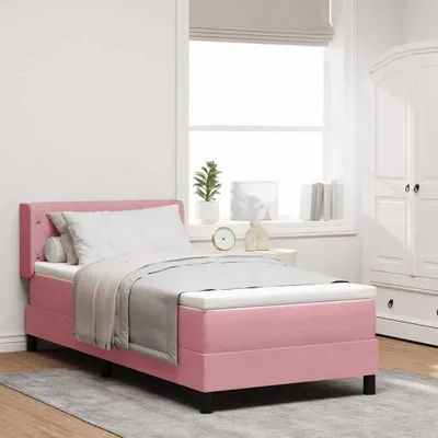 Immagine prodotto di Maison Exclusive - Letto boxspring con testiera Rosa 200 x 90 cm in velluto