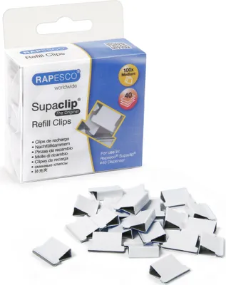 Zdjęcie produktu dla RAPESCO RC4050SS RAPESCO Dokumentenclips Supaclip 40, Edelstahl, 50 Stück
