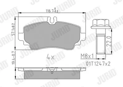 Produktbild von JURID 573100J Bremsbeläge Satz Vorne passend für MERCEDES-BENZ VANEO (414)