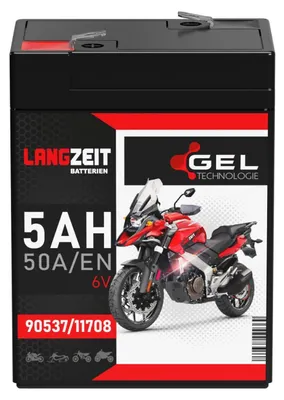 Produktbild von Langzeit Gel Motorradbatterie 9053711708 5Ah 6V