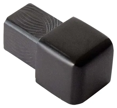 Produktbild von Dalsys Endstück für Fliesenschiene 10mm, Quadratprofil Aluminium (eloxiert) Schwarz, Fliesenprofil